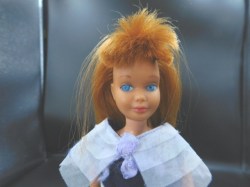 skipper redhead blue dress face